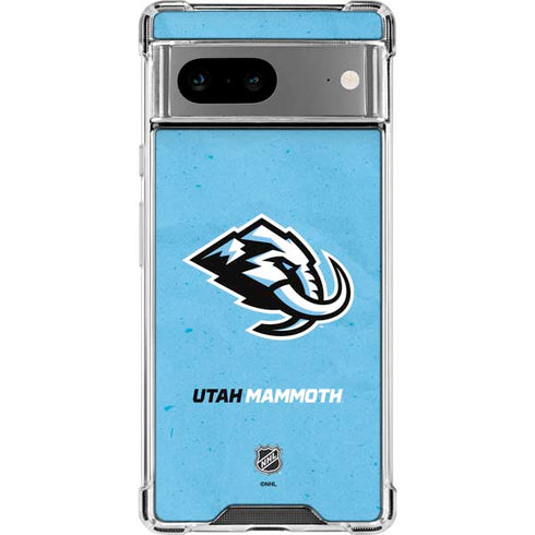 NHL Utah Mammoth Distressed Blue Google Pixel 8 Clear Case